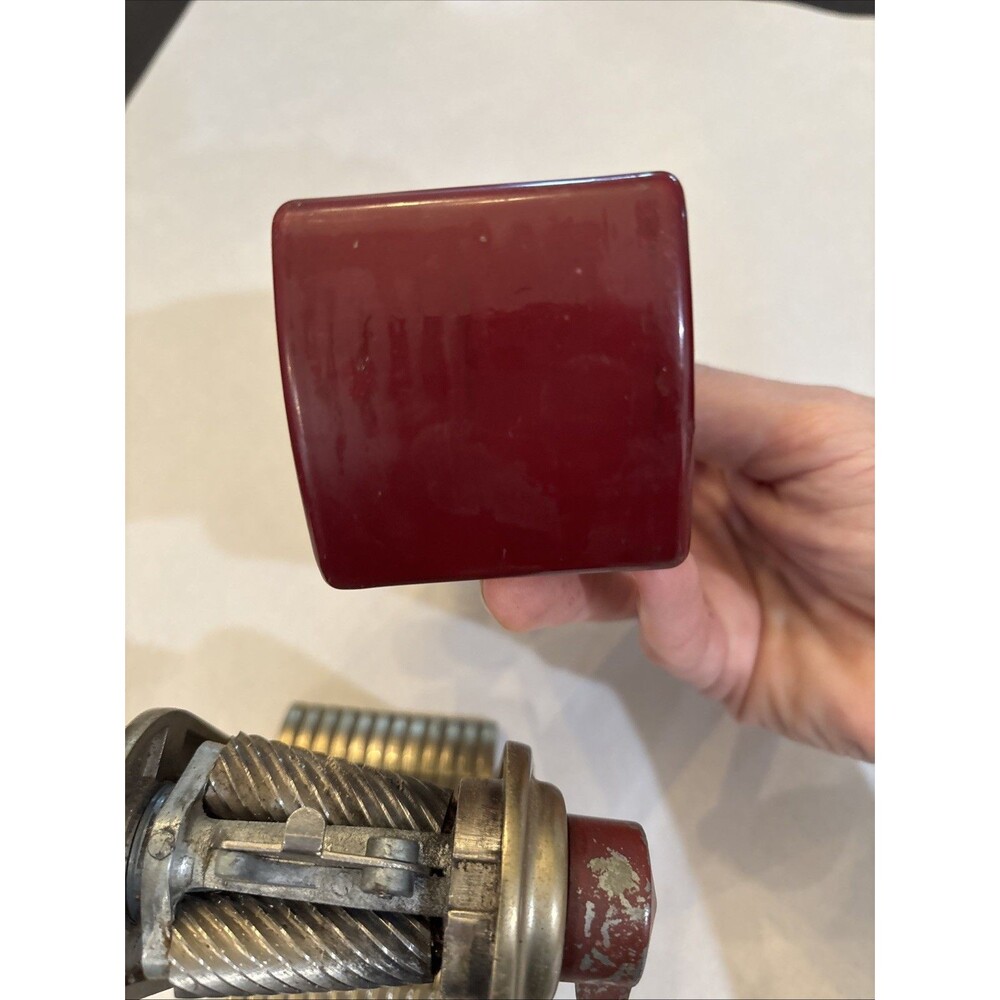 Antique Dexter RED Pencil Sharpener Automatic Pencil Sharpening Co Vintage WORKS - Picture 15 of 16